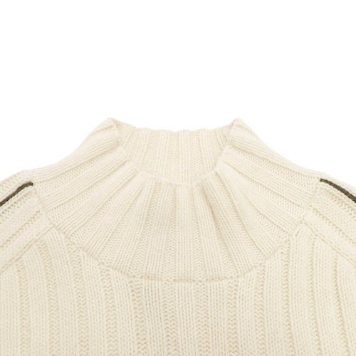 High-neck knit sweater, size S, RW241WW, made from wool and yak wool.