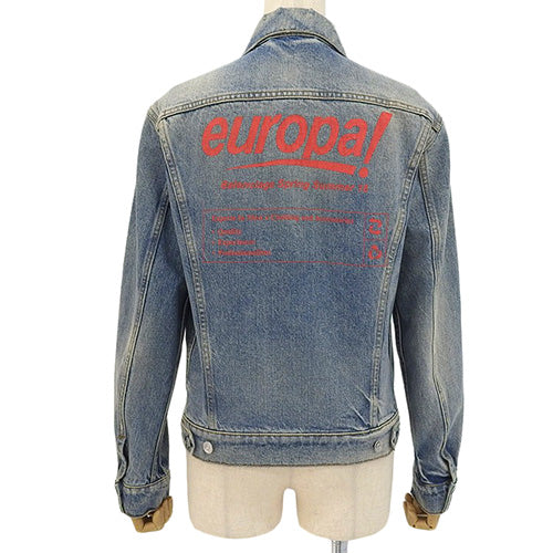Europa バックプリント デニムジャケット アパレル ファッション 衣類 Gジャン 44 コットン 509533