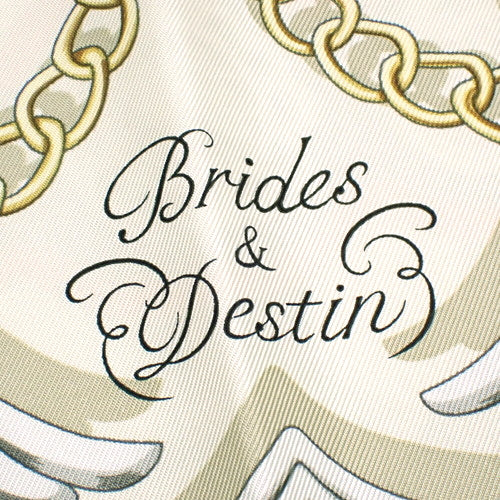【未使用】BRIDES ET DESTIN 可愛らしい花嫁 カレ90 シルク ヴェールアルジル/カーキ/コライユ H003967S 09
