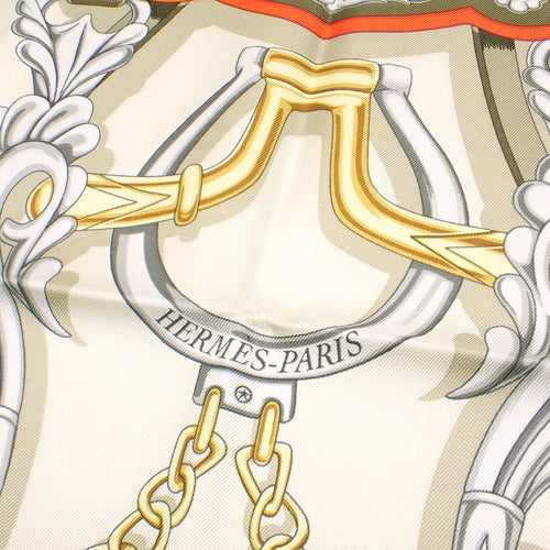 【未使用】BRIDES ET DESTIN 可愛らしい花嫁 カレ90 シルク ヴェールアルジル/カーキ/コライユ H003967S 09