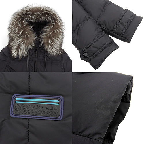Down jacket size 36 with fur