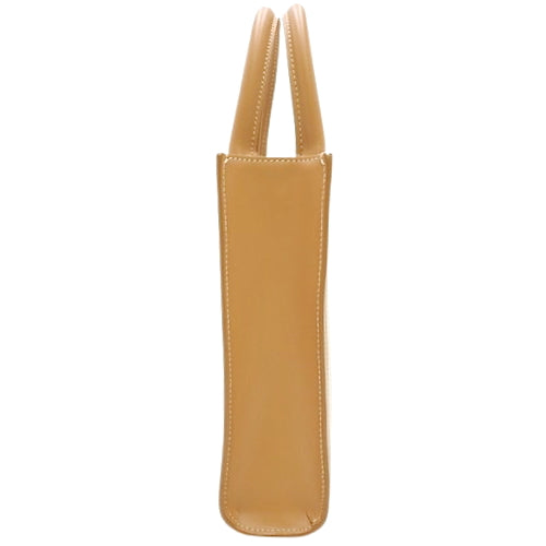 Mini Vertical Cabat Calfskin Canvas, Natural/Tan, 193302BNZ02NT, 2-way shoulder bag/crossbody bag/mini bag