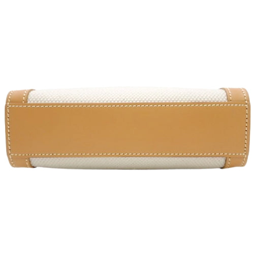 Mini Vertical Cabat Calfskin Canvas, Natural/Tan, 193302BNZ02NT, 2-way shoulder bag/crossbody bag/mini bag