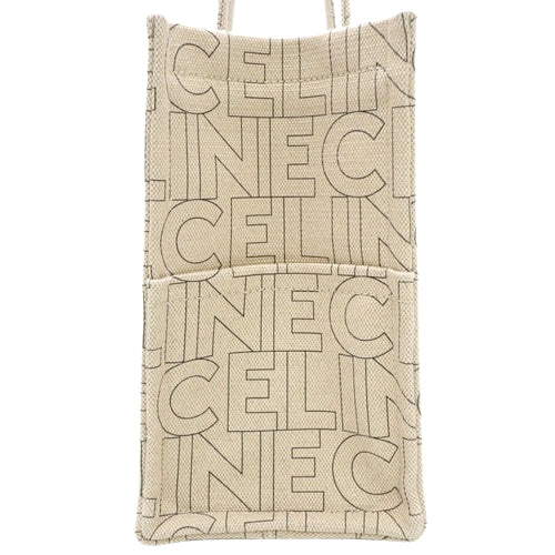 Large Cabas Thais Triomphe Calfskin Textile Natural/Tan 196762ERQ.02NT
