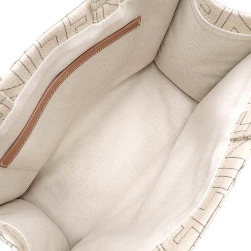 Large Cabas Thais Triomphe Calfskin Textile Natural/Tan 196762ERQ.02NT