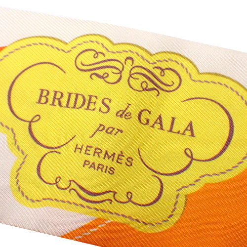BRIDES DE GALA APPLIQUE ブリッド・ドゥ・ガラ・アップリケ・ピケ ツイリー クレーム オレンジ ジョーヌ・ヴィフ シルク アパレル ファッション小物 バッグ小物