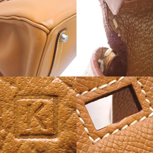 バーキン 35 ヴォーエプソン パラジウム金具 ゴールド シルバー金具 □K刻印
