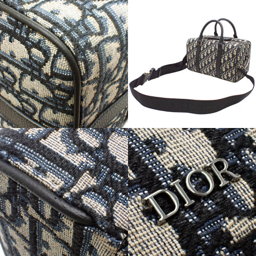 Dior Oblique Jacquard Rango 26 Canvas, Navy, Black, Beige, Mini Boston Trotter, 2-Way Shoulder Bag, Shoulder & Crossbody.