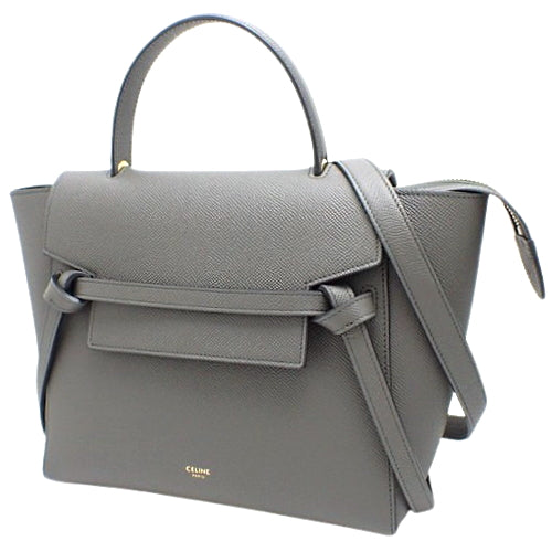 Belt bag, micro grain calf leather, gray, 189153ZVA.10DC (currently available as of January 2025), 2-way, shoulder bag, shoulder strap, crossbody, single handle.