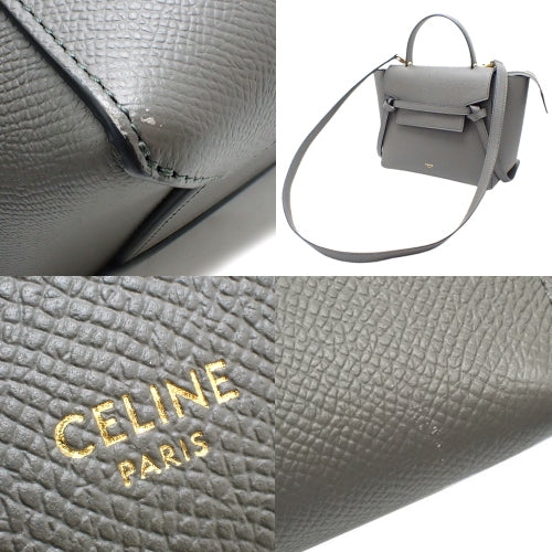 Belt bag, micro grain calf leather, gray, 189153ZVA.10DC (currently available as of January 2025), 2-way, shoulder bag, shoulder strap, crossbody, single handle.