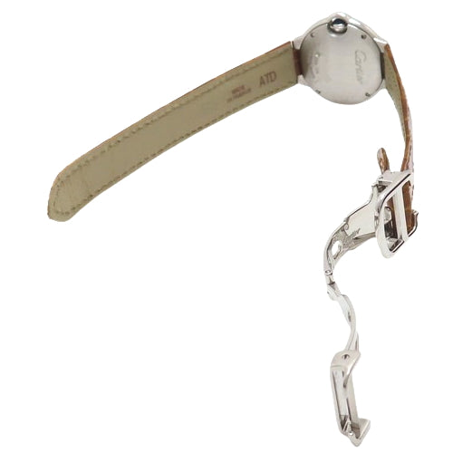 WE900851 蓝气球SM型腕表,白金/鳄鱼皮表带,石英机芯,银色表盘,镶钻表圈。