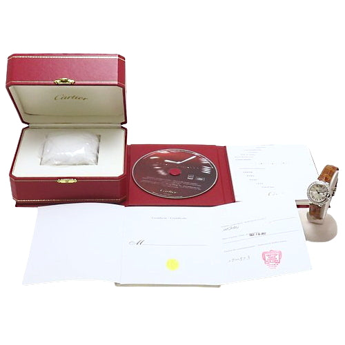 WE900851 蓝气球SM型腕表,白金/鳄鱼皮表带,石英机芯,银色表盘,镶钻表圈。