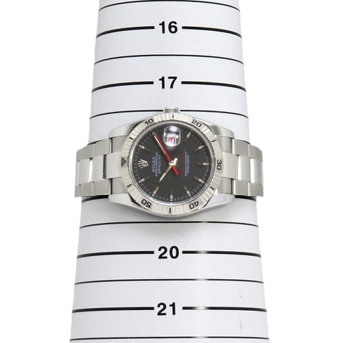 116264 Datejust Turnograph WG/SS Stainless Steel, Serial Number D, Automatic, Black Dial