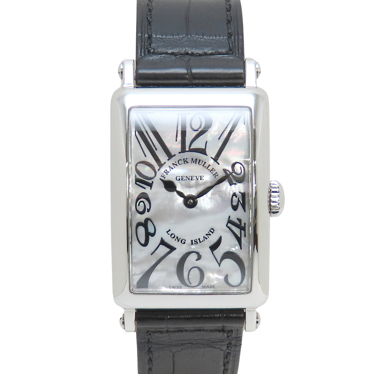 902QZMOP ロングアイランド SS/クロコダイル クオーツ ホワイト シェル文字盤