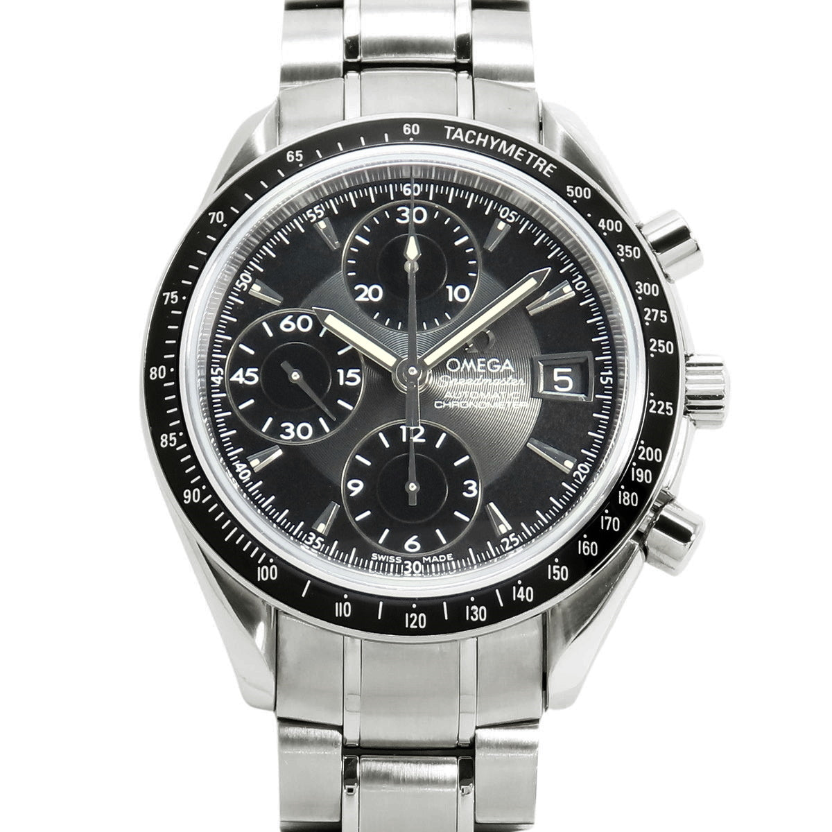 3210.50 Speedmaster Date, Stainless Steel, SS, Automatic, Black