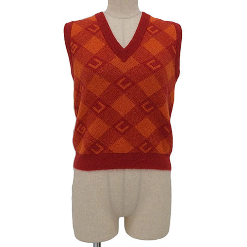 徽标格纹背心 XXS