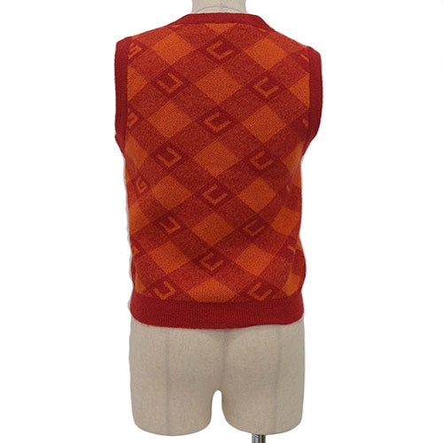 徽标格纹背心 XXS