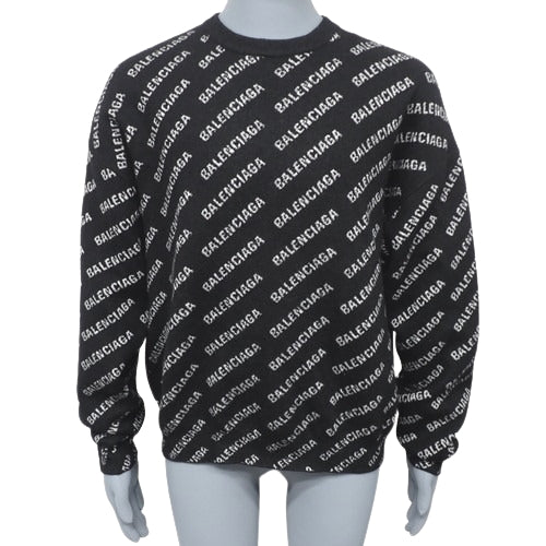 All-Over Logo Knit Apparel Fashion Clothing Long Sleeve Sweater All-Over Print Wool Nylon Polyester Size L 719654