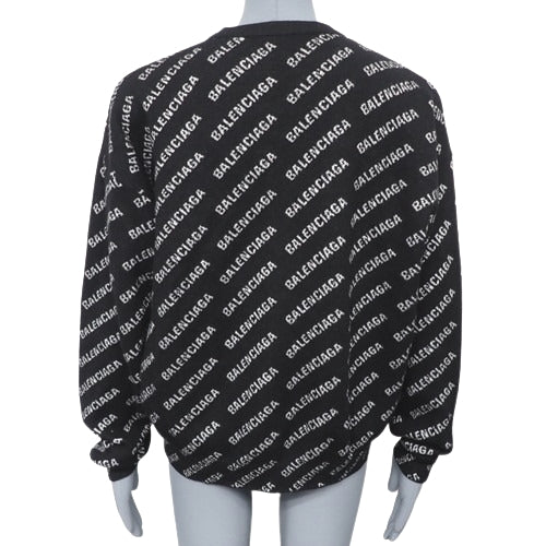 All-Over Logo Knit Apparel Fashion Clothing Long Sleeve Sweater All-Over Print Wool Nylon Polyester Size L 719654