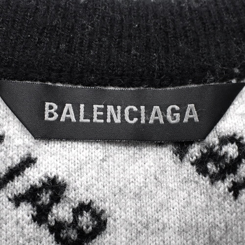 All-Over Logo Knit Apparel Fashion Clothing Long Sleeve Sweater All-Over Print Wool Nylon Polyester Size L 719654