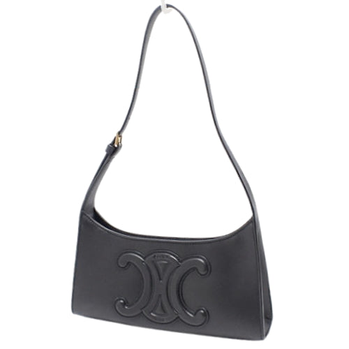 Cuir Triomphe Shoulder Bag, Smooth Calfskin, Black, 198153DU3.38NO, One-Shoulder, Shoulder Bag