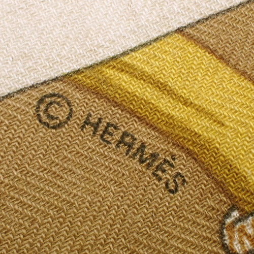 卡莱90腰带图案羊绒丝绸