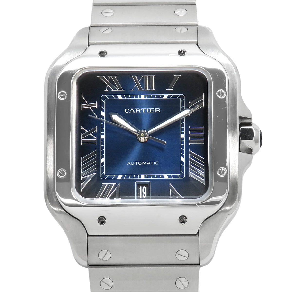 WSSA0030 Santos-de-Cartier LM Stainless Steel SS Automatic Blue