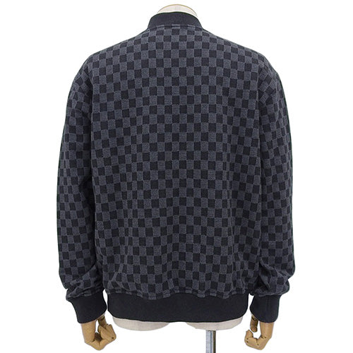 Damier 提花拉链飞行员夹克 2021 大号 Damier 石墨夹克