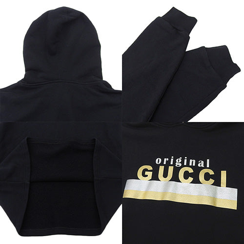 ロゴプリント フーデッド ドレス M