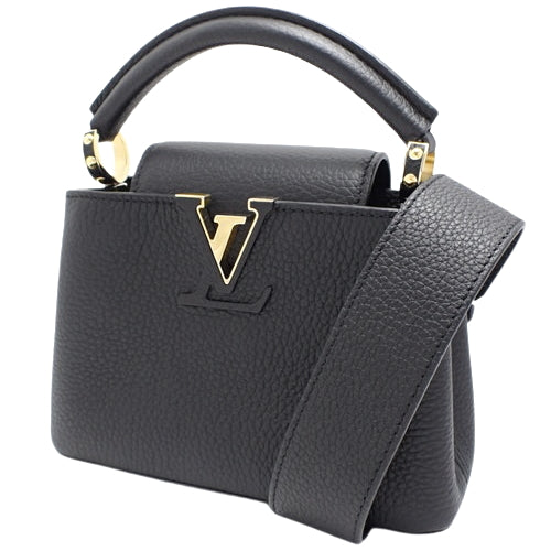 Capucine Mini, Triヨン Leather, Noir, M56071, 2-way shoulder bag/handbag.
