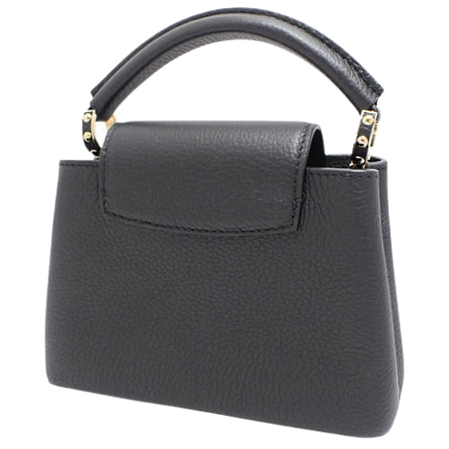 Capucine Mini, Triヨン Leather, Noir, M56071, 2-way shoulder bag/handbag.