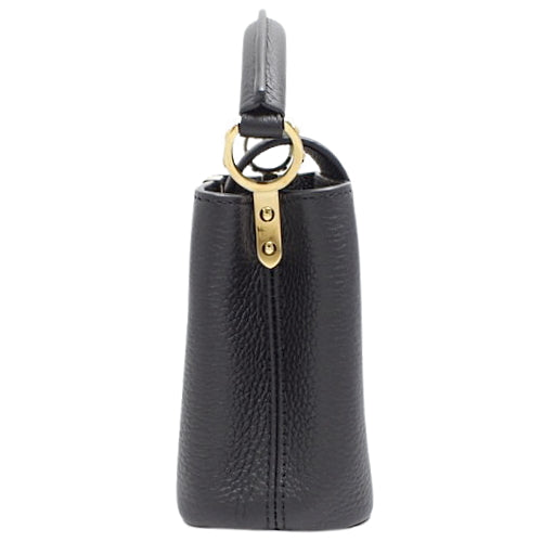 Capucine Mini, Triヨン Leather, Noir, M56071, 2-way shoulder bag/handbag.
