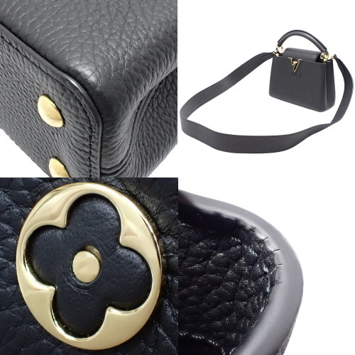 Capucine Mini, Triヨン Leather, Noir, M56071, 2-way shoulder bag/handbag.