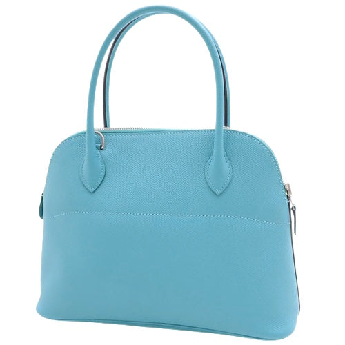 Bolide 27,Epsom 皮革,钯金配件,黑色蓝色,D 形印章