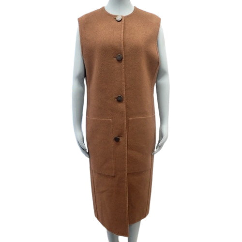 Wood Button Long Gilet 2023 38