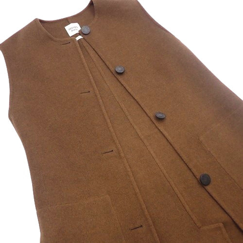 Wood Button Long Gilet 2023 38