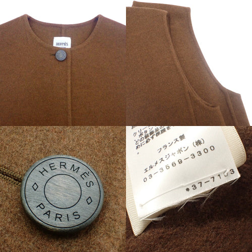 Wood Button Long Gilet 2023 38