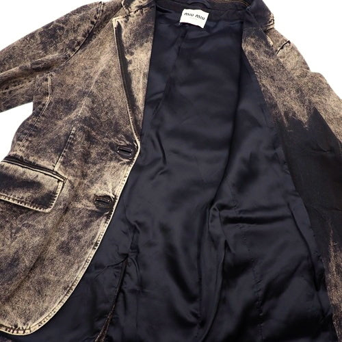Logo denim jacket, size 42, marbled, 2022
