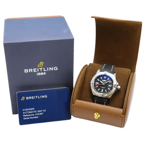 A32397 Avenger Automatic GMT Stainless Steel SS Automatic Black