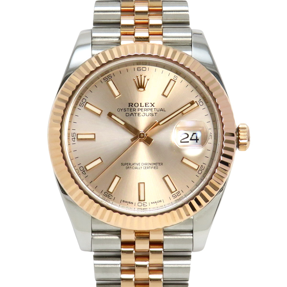 126331 日志型腕表 PG/SS 不锈钢 随机编号 自动上链 香槟金