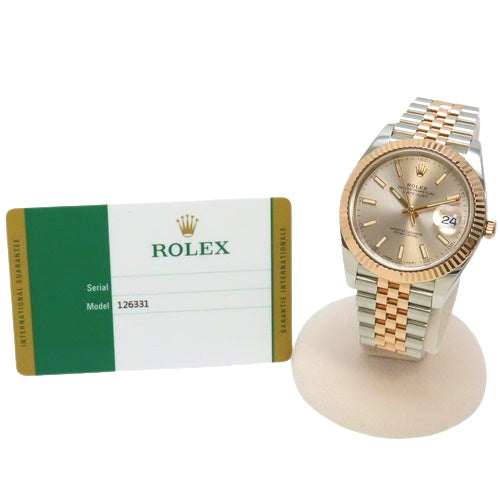 126331 日志型腕表 PG/SS 不锈钢 随机编号 自动上链 香槟金