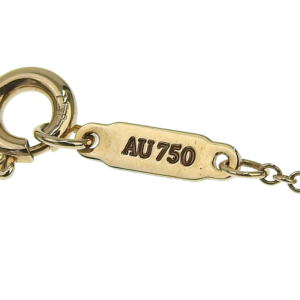 18K 黄金音符心形项链