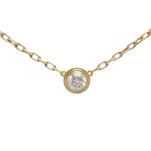 Amour 1PD Diamond Necklace in 18K Yellow Gold