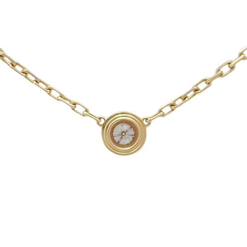 Amour 1PD Diamond Necklace in 18K Yellow Gold