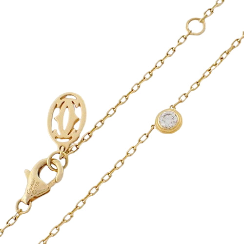 Amour 1PD Diamond Necklace in 18K Yellow Gold