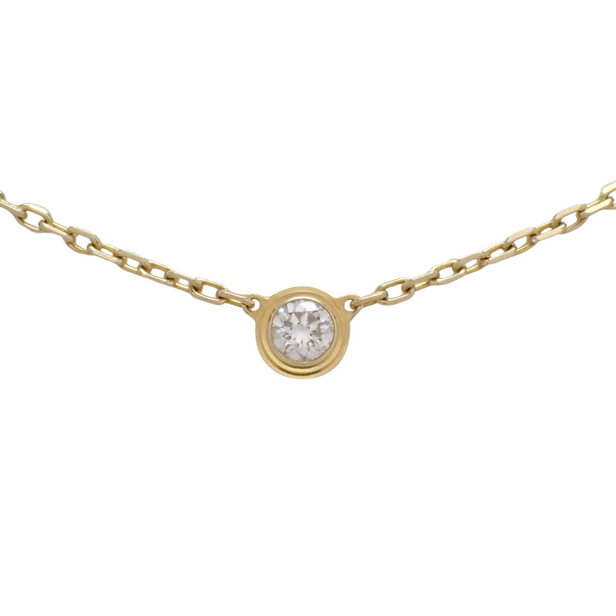 Amour 1PD Diamond Necklace in 18K Yellow Gold