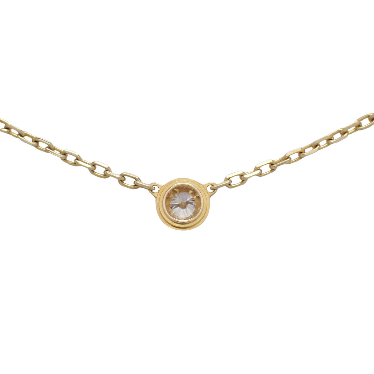 Amour 1PD Diamond Necklace in 18K Yellow Gold