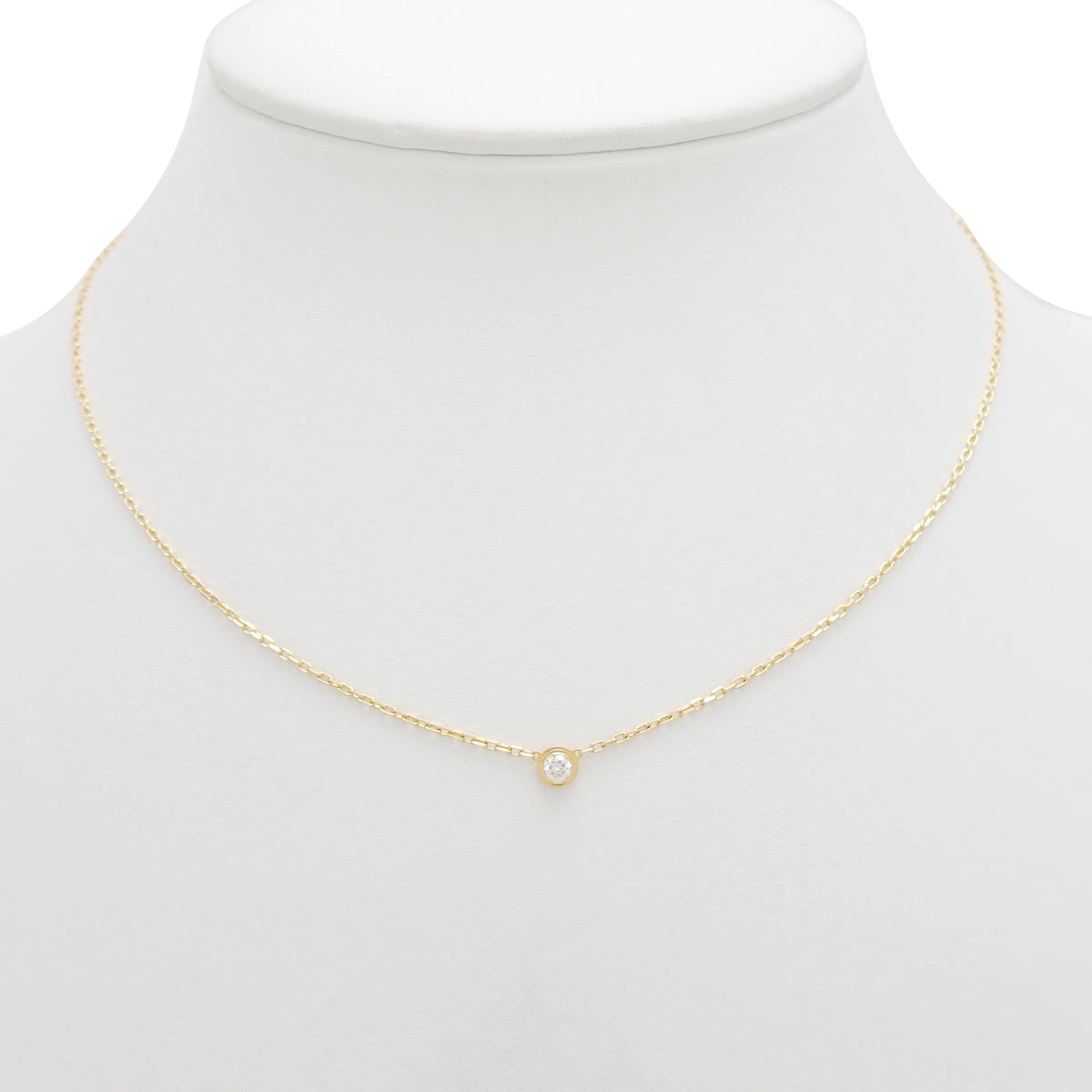 Amour 1PD Diamond Necklace in 18K Yellow Gold