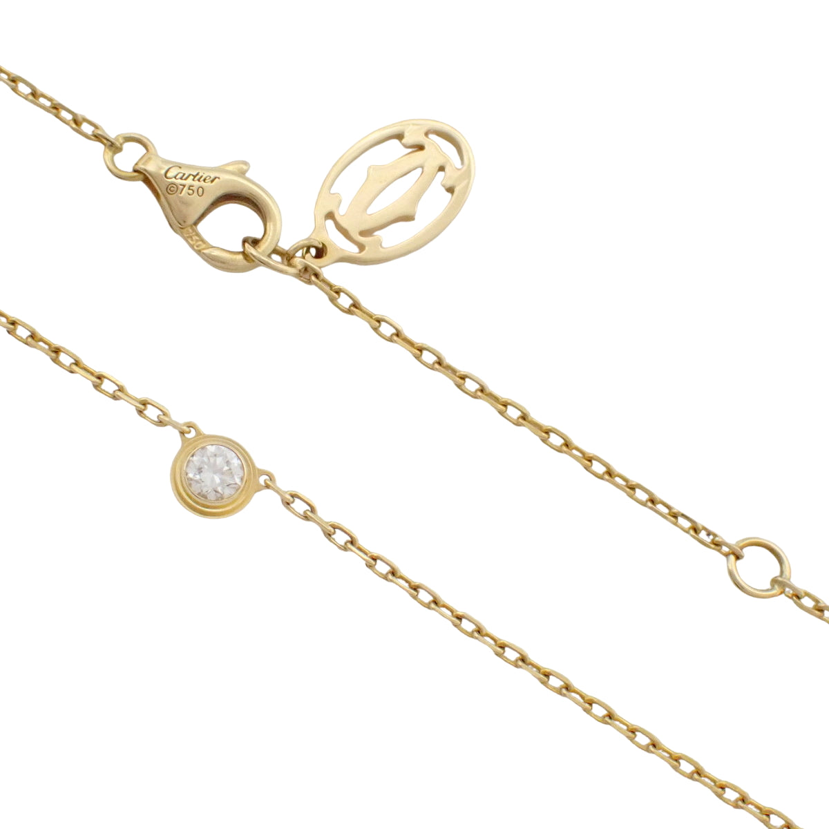 Amour 1PD Diamond Necklace in 18K Yellow Gold