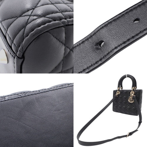 カナージュ レディディオール Lady Dior バッグ ミディアム 2WAY ショルダー 肩掛け ラムスキン